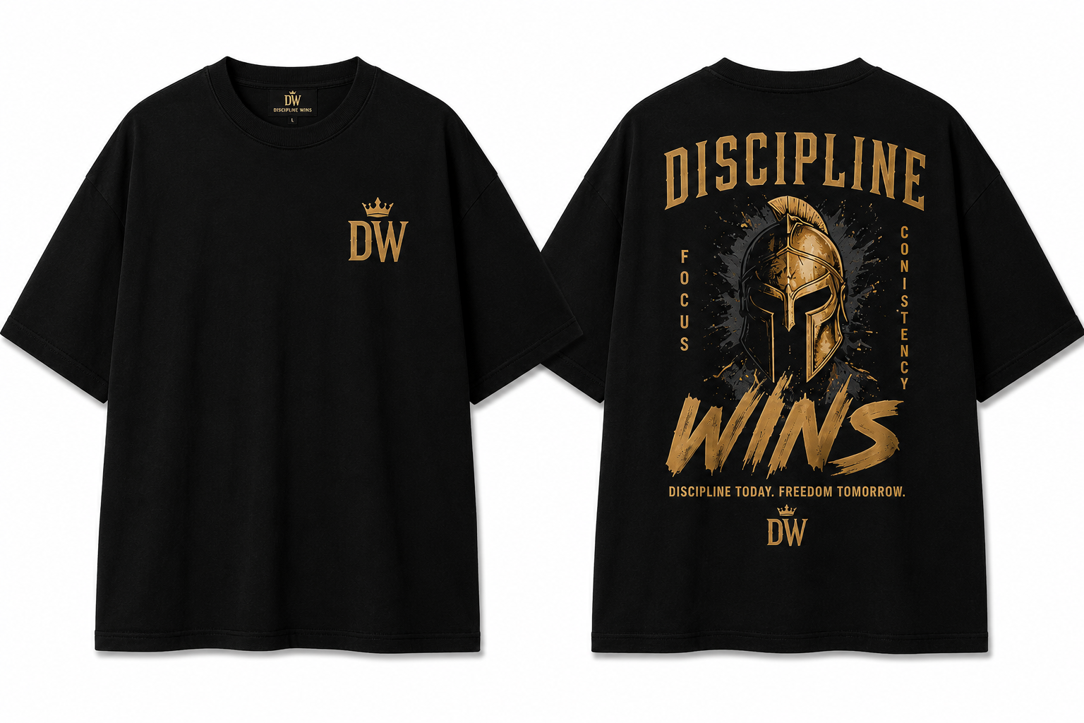 Discipline Wins Oversized T-Shirt